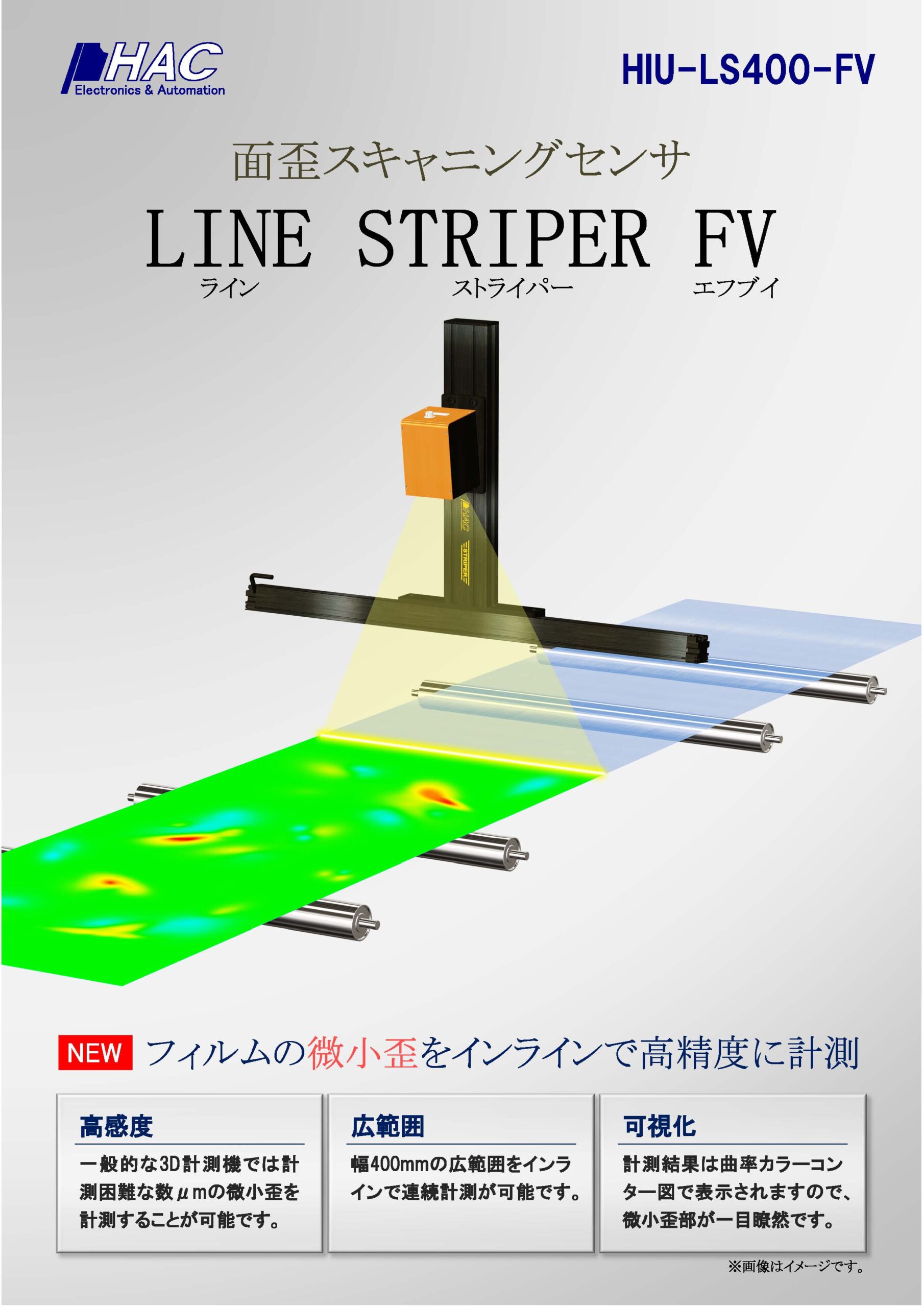 フィルム面歪スキャニングセンサー LINE STRIPER FV
